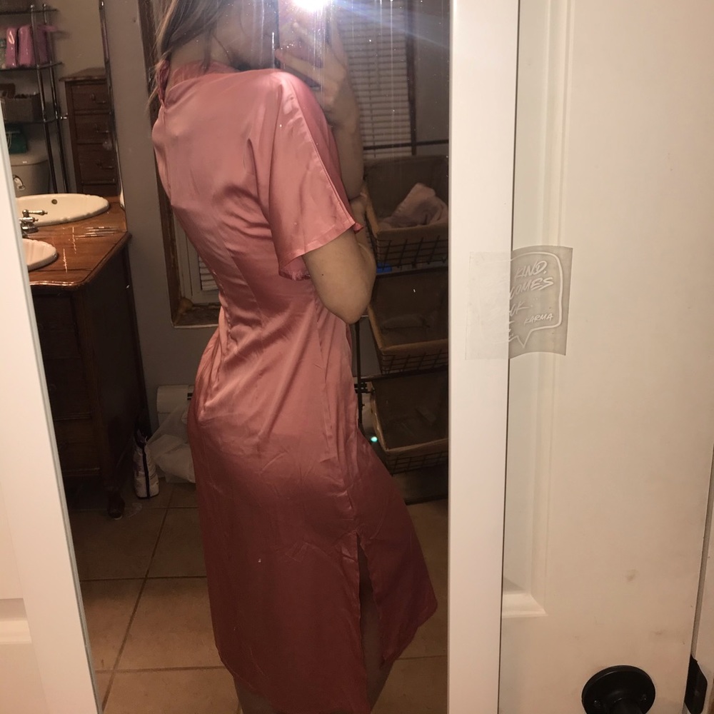 Nasty-Gal “love is in the air” satin midi dress